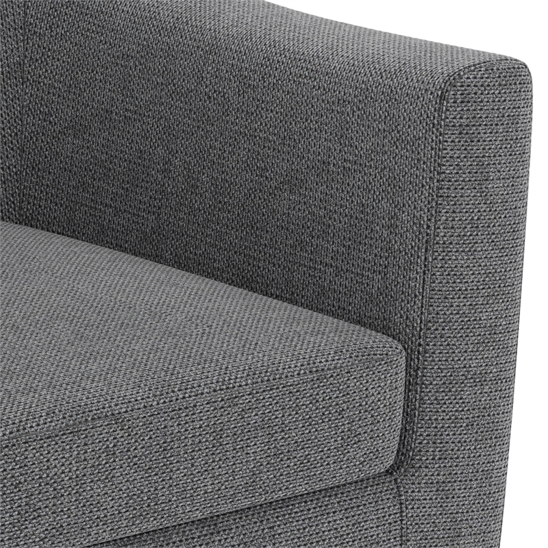 Pemberly Row 30-Inch Accent Chair in Shadow Gray Fabric with Wood Legs