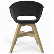 Pemberly Row Outdoor Dining Chairs in Black Plastic (Set of 2)