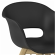 Pemberly Row Outdoor Dining Chairs in Black Plastic (Set of 2)