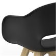 Pemberly Row Outdoor Dining Chairs in Black Plastic (Set of 2)