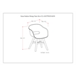 Pemberly Row Outdoor Dining Chairs in Black Plastic (Set of 2)