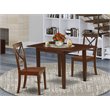 Pemberly Row Norden 3-Piece Traditional Wood Dining Set in Mahogany