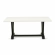 Pemberly Row 40x72 Wood Dining Table in Black and White