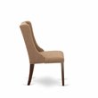 Pemberly Row Forney Fabric Dining Chairs in Mahogany/Brown (Set of 2)