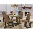 Pemberly Row V-Style 5-Piece Wood Dining Set in Jacobean and Brown Beige