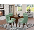 Pemberly Row 5-Piece Dining Room Set in Willow Green and Antique Walnut