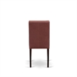 Pemberly Row 5-Piece Dining Set in Mahogany/Burgundy Faux Leather