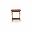 Pemberly Row 2-Piece Traditional Fabric Queen Bed and Nightstand Set in Brown