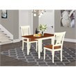 Pemberly Row Norden 3-Piece Wood Dining Set in Buttermilk and Cherry