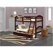 Pemberly Row Twin Bunk Bed with Under Drawer Storage in Java Finish
