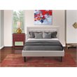 Pemberly Row 2-Piece Upholstered Full Size Bedroom Set in Mist Beige/Burgundy