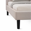 Pemberly Row 2-Piece Wood Fannin Queen Bedroom Set in Mist Beige