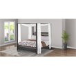 Pemberly Row Wood Queen Bed with LED Headboard in Brush Gray