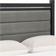 Pemberly Row Wood Queen Bed with LED Headboard in Brush Gray