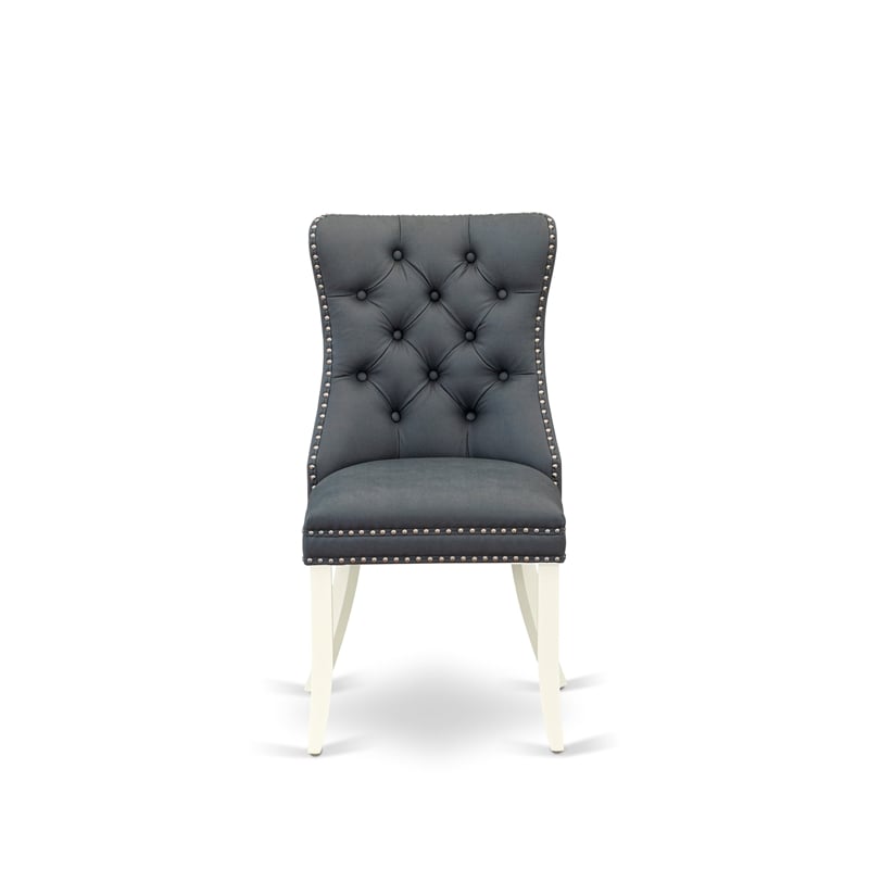 Pemberly Row 6-Piece Dining Set in Linen White with Platinum Gray Upholstery