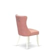 Pemberly Row 7-Piece Rubberwood Dining Set in Linen White with Beige Red Chairs