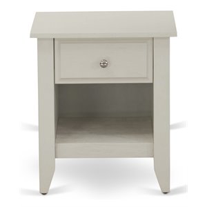 Pemberly Row 18-Inch Wood Nightstand with Drawer in Butter Cream Finish