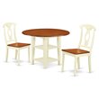 Pemberly Row Sudbury 3-Piece Dining Set in Buttermilk and Cherry Finish