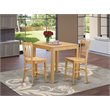 Pemberly Row 3-Piece Wood Pub Dining Set with Chairs in Oak Finish