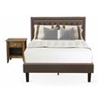 Pemberly Row 2-Piece Full Bedroom Set in Antique Walnut and Brown Finish