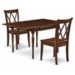 Pemberly Row 3-Piece Rectangular Dining Set with Mahogany Finish and Chairs