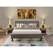 Pemberly Row 3-Piece King Bedroom Set with Nightstands in Antique Walnut