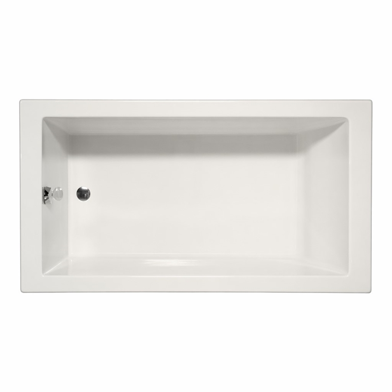 Pemberly Row Rectangle Soaking Bathtub in Biscuit 58