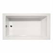 Pemberly Row Rectangle Soaking Bathtub in Biscuit 58