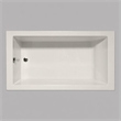 Pemberly Row Rectangle Soaking Bathtub in Biscuit 58