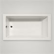 Pemberly Row Rectangle Whirlpool Bathtub in Biscuit 72