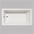 Pemberly Row Rectangle Massaging Air Jet Bathtub in Biscuit 66