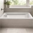 Pemberly Row Venice Rectangle Massaging Air Jet Bathtub Biscuit 72