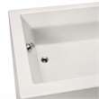Pemberly Row Venice Rectangle Massaging Air Jet Bathtub Biscuit 72