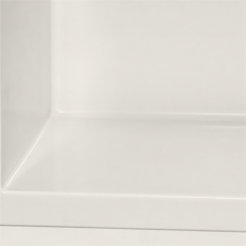 Pemberly Row Rectangle Massaging Air Jet Bathtub in Biscuit 66x32x22