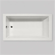 Pemberly Row Rectangle Massaging Air Jet Bathtub in Biscuit 66x32x22