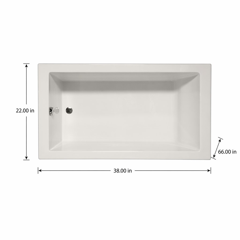Pemberly Row Rectangle Soaking Bathtub in Biscuit 66x38x22