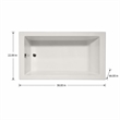 Pemberly Row Rectangle Soaking Bathtub in Biscuit 66x38x22