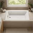 Pemberly Row Rectangle Soaking Bathtub in Biscuit 66x38x22
