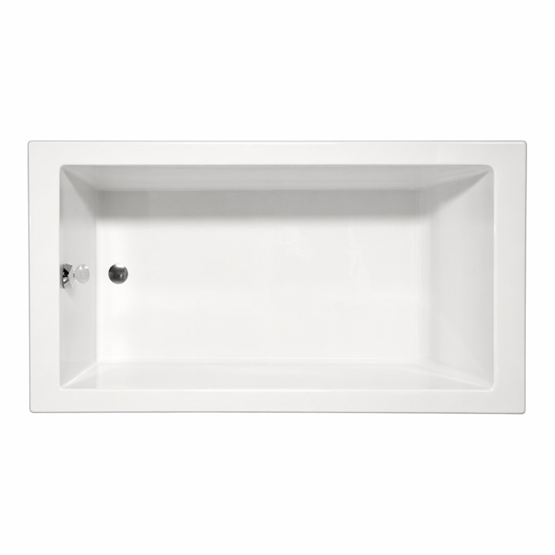 Pemberly Row Rectangle Soaking Bathtub in Biscuit 66x38x22
