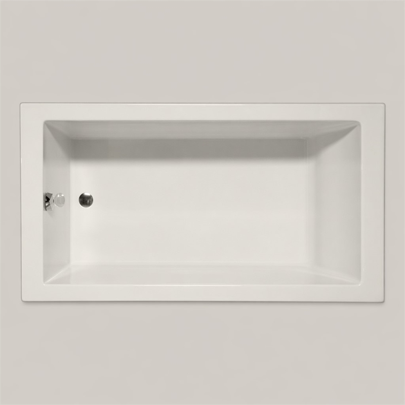 Pemberly Row Rectangle Soaking Bathtub in Biscuit 66x38x22
