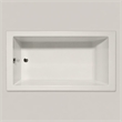 Pemberly Row Rectangle Soaking Bathtub in Biscuit 66x38x22