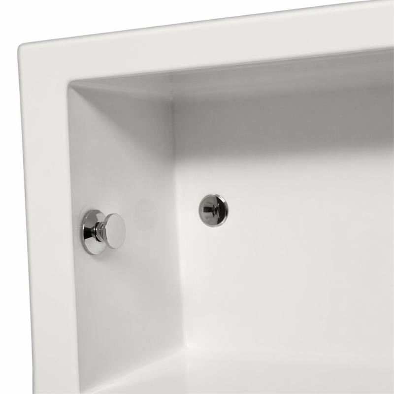 Pemberly Row Rectangle Soaking Bathtub in Biscuit 66x38x22