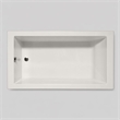 Pemberly Row Venice ADA Rectangle Soaking Bathtub 60x30x18 in Biscuit