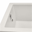 Pemberly Row Venice ADA Rectangle Soaking Bathtub 60x30x18 in Biscuit