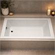 Pemberly Row Venice Rectangle Whirlpool Bathtub 66x34x22 in Biscuit