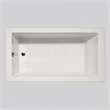 Pemberly Row Venice Rectangle Whirlpool Bathtub 66x34x22 in Biscuit