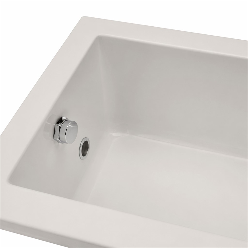 Pemberly Row Venice Rectangle Whirlpool Bathtub 66x34x22 in Biscuit