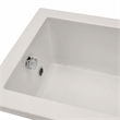 Pemberly Row Venice Rectangle Whirlpool Bathtub 66x34x22 in Biscuit