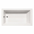 Pemberly Row Venice Rectangle Whirlpool Bathtub 60x32x22 in Biscuit
