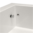Pemberly Row Venice Rectangle Whirlpool Bathtub 60x32x22 in Biscuit